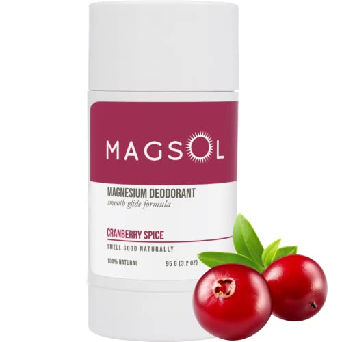 MAGSOL Natural Deodorant for Women & Men - Perfect for Ultra Sensitive Skin, Aluminum Free Deodorant for Women, Aluminum Free Deodorant for Men, Baking Soda Free (Cranberry Spice)