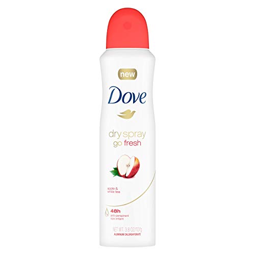 Dove Dry Spray Go Fresh Antiperspirant Deodorant Apple & White Tea 3.8 Ounce - Pack of 2