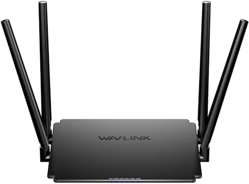 WAVLINK AC1200 WiFi Router Dual Band Wireless Internet Router with Dual Band 2.4GHz +5GHz, 100Mbps WAN/LAN Ethernet Ports, 4 x 5dBi Omni Directional Antennas, Support Router,AP,Repeater Mode