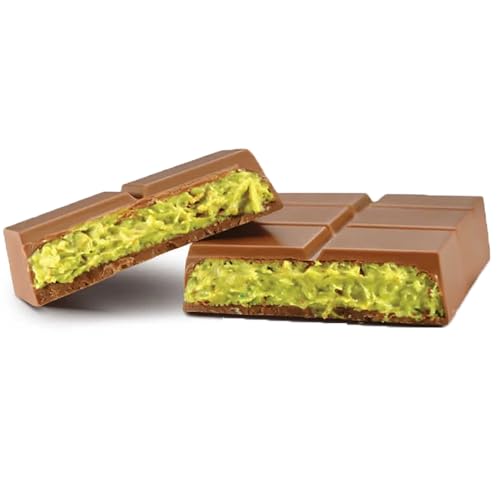 UniqBite Dubai Chocolate Bar Pistachio I Viral Knafeh Chocolate Bar with Pistachio Cream and Kataifi, 3.17 oz (90gr)