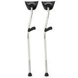 Mobilegs Ultra Crutches for Adults with Ergonomic Handgrips & Plush Saddle - Adjustable Height, Ventilated Saddle, Reduces Pain & Discomfort, Perfect for Post-Surgery & Long Term Disability