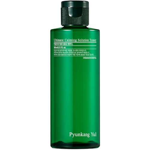 PYUNKANG YUL Ultimate Calming Solution Toner with Honeysuckle Flower, Ceramides, Hyaluronic Acid, Centella Asiatica, for Moisturized, Nourishing, Sensitive, Tired Facial Skin, Korean Beauty 3.71fl.oz.