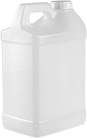 kitchentoolz 2.5 Gallon Water Jug - F-Style HDPE Carboy with Secure Seal Lid - Automotive Oil Container & Chemical Transport Pack of 1