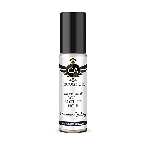 CA Perfume Impression of H. Bosh Bottled Noir For Men Replica Fragrance Body Oil Dupes Alcohol-Free Essential Aromatherapy Sample Travel Size Concentrated Long Lasting Attar Roll-On 0.3 Fl Oz/10ml