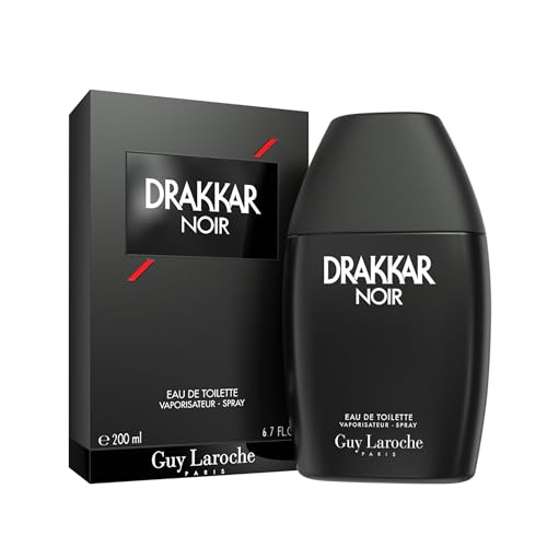 Guy Laroche Drakkar Noir, Iconic Designer Fragrance, Intense & Powerful Eau de Toilette, Fougere Blend & Aromatic Spices, Long Lasting Mens Cologne, Day and Evening Scent