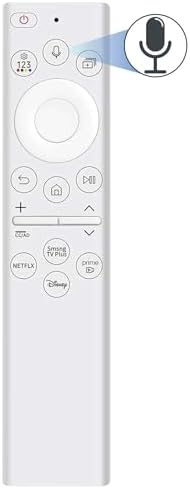 BN59-01391A Voice Remote Replacement for Samsung Frame TV Remote, Compatible with Samsung 2018-2024 Neo LED Smart 4K Ultra HD TV, 4 Shortcut Buttons, White(No Solar)