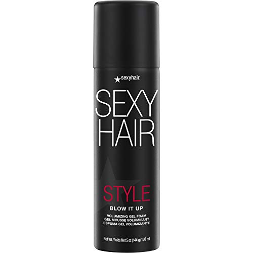 SexyHair Style Blow It Up Volumizing Gel Foam, 5 Oz | Up to 50% More Volume | Adds Shine