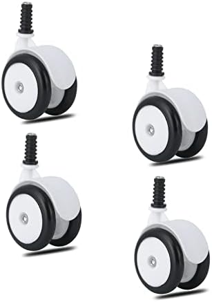 BAYWYI Baby Walker Wheels Replacement, Set of 4, Accessories, Plastic Rubber Casters, Universal Black-4, 9mm