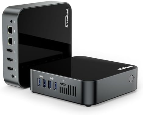 DreamQuest Mini Pc Windows 11 Pro Preload, Intel 12th N95 (up to 3.4GHz) Mini Desktop Computers with 16GB RAM 512GB M.2 SSD, Support 4k@60Hz, USB3.2 * 4, BT4.2,WiFi 5,Dual Gigabit Port