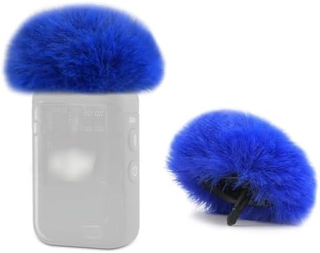 LEFXMOPHY Blue Windscreen for DJI MIC 2 / OSMO POCKET 3 Furry Microphone Wind Muff Windsock (Not for Dji Mic 1 Cover), 2-Pack