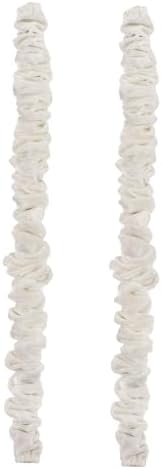 Chandelier Fabric Cord Cover 2 Pack Cream White Chandelier Chain Cover 70.8 inches Velvet Cloth Fabric Chain Sleeve Cord Hider Cable Management