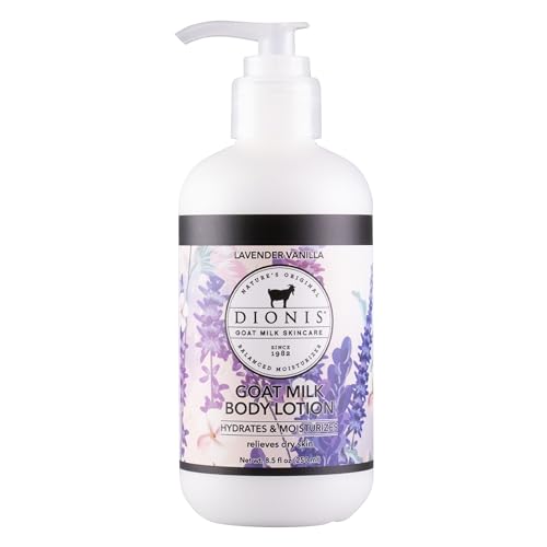 Dionis - Goat Milk Skincare Scented Lotion (8.5 oz) - Moisturize Dry Skin, Great For All Skin Types, Made in the USA - Cruelty-free and Paraben-free (Lavender Vanilla)