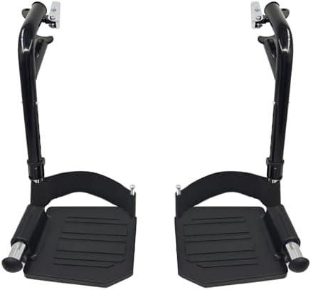 (1Pair) Wheelchair Replacement Footrests,Wheelchair Replacement Parts,Wheelchair Swivel Footrests for Standard Wheelchairs,Black