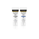 Neutrogena Age Shield Anti-Oxidant Face Lotion Sunscreen with Broad Spectrum SPF 70, Oil-Free & Non-Comedogenic Moisturizing Sunscreen to Prevent Signs of Aging, 3 fl. oz (Pack of 2)