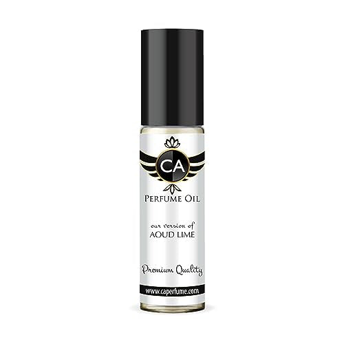 CA Perfume Impression of Aoud Lime For Women & Men Replica Fragrance Body Oil Dupes Alcohol-Free Essential Aromatherapy Sample Travel Size Concentrated Long Lasting Attar Roll-On 0.3 Fl Oz/10ml