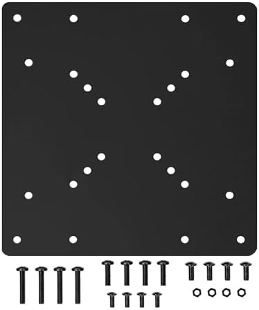 Mount-It! VESA Mount Adapter Plate - Monitor and TV Mount Extender Conversion Kit Allows 75x75, 100x100 to Fit Up to 200x200 and 200x100 mm Patterns, Heavy-Gauge Steel, Hardware Included