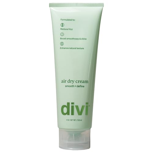 divi Air Dry Styling Cream for Natural Hair Texture, Smooths Frizz & Defines Curls