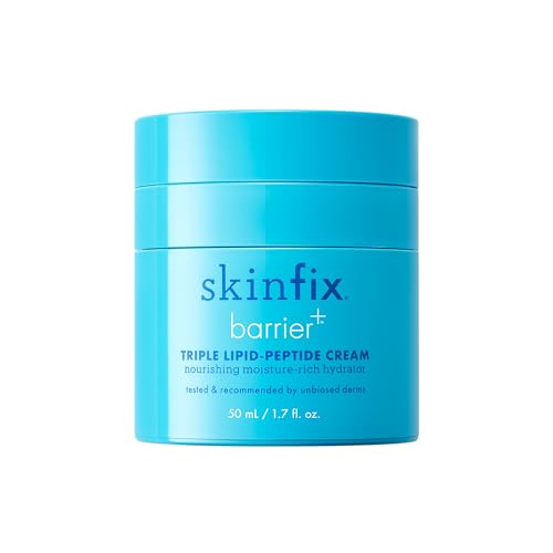 Skinfix Barrier+ Triple Lipid-Peptide Cream: Enriched with Lipids, Peptides, Hyaluronic Acid, and Shea Butter for Brightening, Firming, and Plumping, 1.7 oz