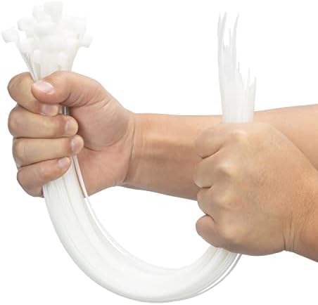 XINGO 20 inch Zip Ties Heavy Duty 100 PCS, 175 LBS Ultra Strong Plastic Wire Ties, Large Cable Ties xtra Long Tie Wraps, Indoor and Outdoor UV Resistant (White)