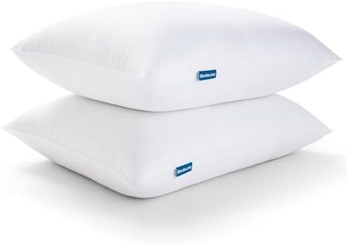 Bedsure Pillows Queen Size Set of 2 - Hotel Quality Queen Size Bed Pillows 2 Pack for Sleeping, Soft and Supportive Filling for Side, Back Sleepers