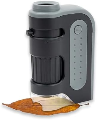 Carson MicroBrite Plus 60x-120x LED Lighted Pocket Microscope, Portable Handheld Microscope STEM Toy, Mini Microscope for Student Science Lab, Educational Portable Microscope (MM-300)