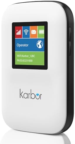 4G LTE WiFi Mobile Hotspot, No SIM Card Required No Contract, 10 Connected Devices, Multiple Networks, Portable Internet for Campers, Motorhomes and Travels, 1GB Local Data