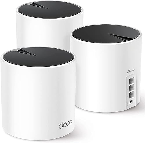 TP-Link Deco AX3000 WiFi 6 Mesh System(Deco X55) - Covers up to 6500 Sq.Ft, Replaces Wireless Router and Extender, 3 Gigabit Ports per Unit, Supports Ethernet Backhaul (3-Pack) (Renewed)