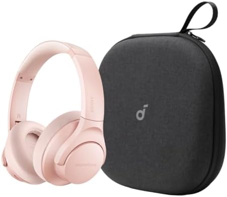 Soundcore Anker Life Q20 Hybrid Active Noise Cancelling Headphones, with Headphones Case, Wireless Over Ear Bluetooth Headphones, 60H Playtime, Hi-Res Audio, Deep Bass, Memory Foam Ear Cups