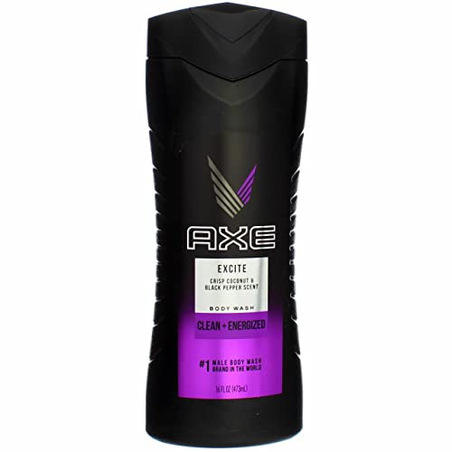 Axe Shower Gel, Excite 16 oz (Pack of 4)