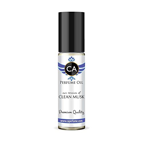 CA Perfume Impression of Emra Clean Musk For Women & Men Replica Fragrance Body Oil Dupes Alcohol-Free Essential Aromatherapy Sample Travel Size Concentrated Long Lasting Attar Roll-On 0.3 Fl Oz/10ml