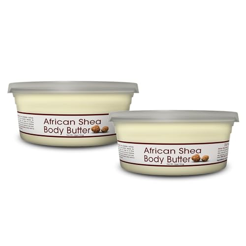 Okay White Shea Butter for Hair and Skin - Raw African Shea Butter for Women and Men, Daily Moisturizer for Face and Body, Helps with Stretch Marks, Soothes Dryness - 7.5 Oz Jar (Pack of 2)