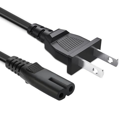 2 Prong AC TV Power Cord for Samsung UN40 UN43 UN48 UN49 UN50 UN55 UN60 UN65 UN70 UN75 UN78 Smart TV 24" 32 40 43 48 49 50 55 60 65 75 85 inch, Samsung Subwoofer Speakers Charger 3FT Cable Replacement