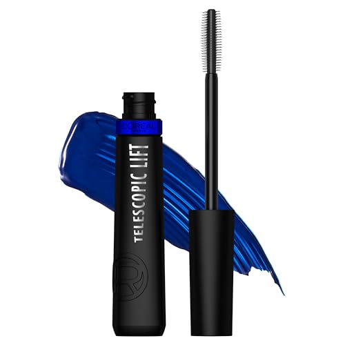 L’Oréal Paris Telescopic Lift Mascara, Lengthening and Volumizing Eye Makeup, Lash Lift with Up to 36HR Wear, Washable, Stellar Blue, 0.33 Fl Oz