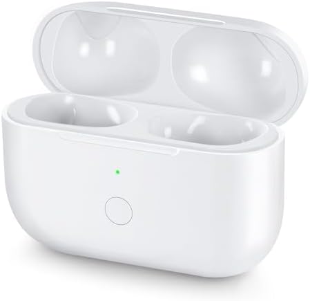 Compatible with AirPod Pro 2nd&1st Generation Charging Case Replacement, Air Pod Pro 2 1 Charger Case with Bluetooth Pairing Sync Button,White