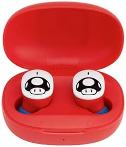 eKids Wireless Earbuds with Microphone, Bluetooth Earbuds with Charging Case Designed for School, Home, or Travel (Mario)