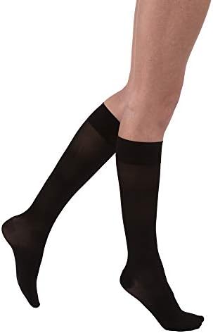 Jobst Ultrasheer 20-30 Knee High Closed Toe Womens Stockings Classic Black X-Large Full Calf