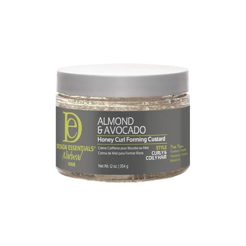 Design Essentials Natural,Almond & Avocado Honey Curl Forming Custard, 12 Ounce