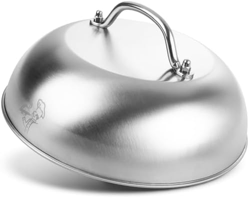 Grill Dome Cover - Griddle Accessories Heavy Duty 9" Wide Smashed Burger Melting Cheese Blackstone Dome,Fits for Cuisinart Stainless Steel Basting and Steaming Lid Cooking for Use in Flat Top Grills