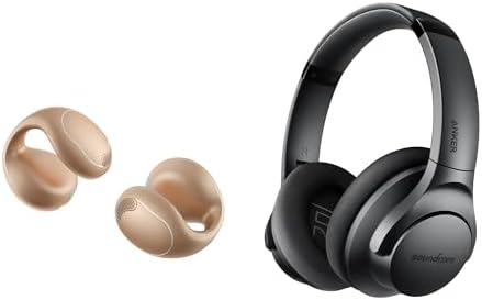 Soundcore C40i by Anker Open-Ear Clip-On Earbuds with Life Q20 Hybrid Active Noise Cancelling Headphones, Lightweight Comfort, Maximum Stability, Clear Sound for Workouts and Outdoor Sports