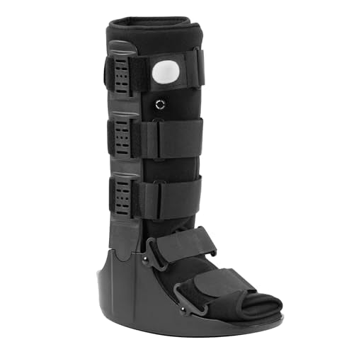 Air Walking Boot, Tall Fracture Boot, Air CAM Walker Fits Left or Right Foot, Protection for Broken Foot Sprained Ankle Fracture Recovery (Medium)