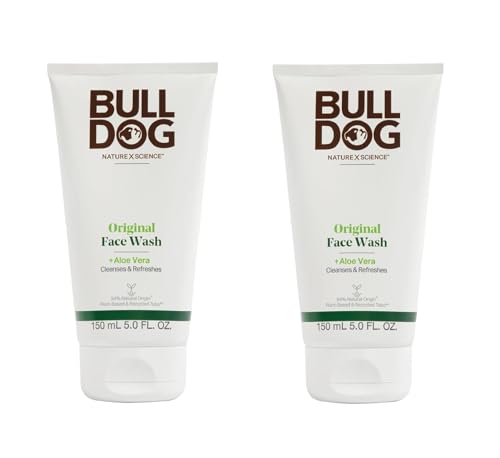 BULLDOG Mens Skincare and Grooming, Original Face Wash/Scrub, 5 Oz (Pack of 2)