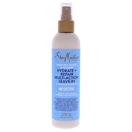 SheaMoisture Multi-Action Leave-In Conditioner for Damaged Hair Manuka Honey and Yogurt Sulfate Free Conditioner Spray 8 oz