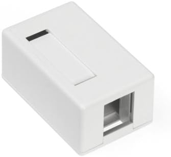 Leviton 41089-1WP QuickPort Surface Mount Housing, 1-Port, White
