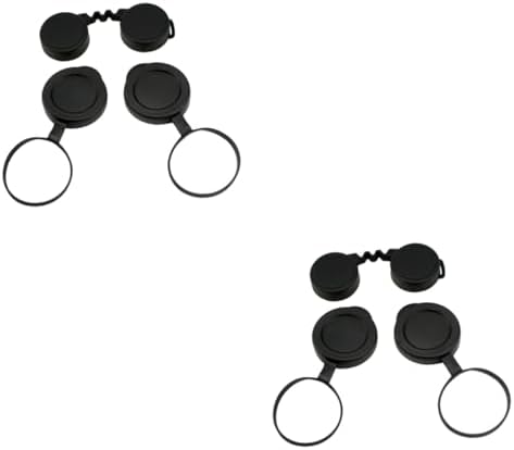 MERRYHAPY 2 Sets Rubber Black Eyepiece Scope Cover Binocular Lens Covers Objective Lens Caps Binocular Lens Caps