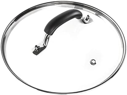 10 Inch Tempered Glass Lid Compatible with 8 Quart Instant Pot and Ninja Foodi, Universal Electric Pressure Cooker Lid with Upgraded Heat-resistant Silicone Handle