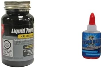 Gardner Bender 07315001126 LTB-400 Liquid Electrical Tape & Refrigeration Technologies RT201B Nylog Gasket/Thread Sealant, 30 ml (1 Pack)