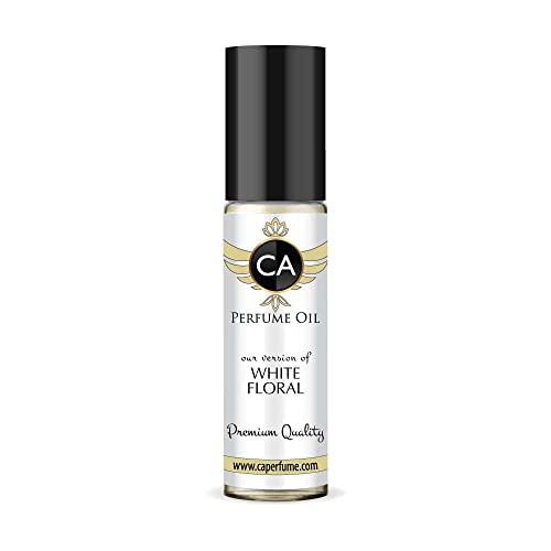 CA Perfume Impression of Emra White Floral For Women & Men Replica Fragrance Body Oil Dupes Alcohol-Free Essential Aromatherapy Sample Travel Size Concentrated Long Lasting Roll-On 0.3 Fl Oz/10ml