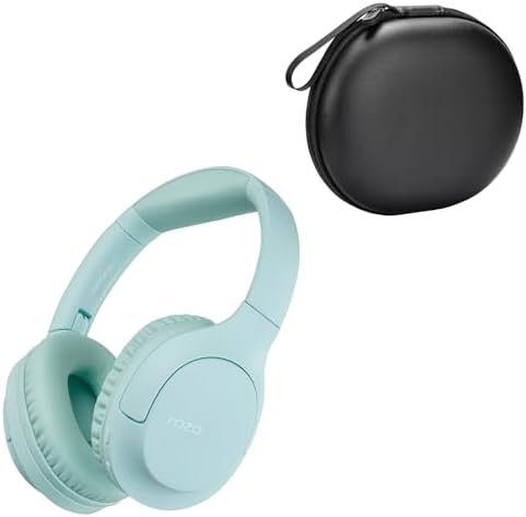 TOZO New Version Bluetooth 5.4 Headphones, ENC Call Noise Cancelling with Mic Over Ear Wireless Headset for TOZO Headphone Case Cover Faux Leather Storage Bag