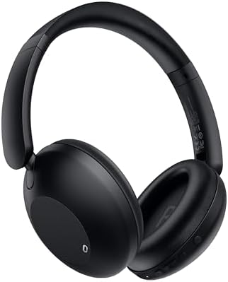 Active Noise Canceling Headphones, Over Ear Wireless Headphones with Mic, 60 Hours Play Time Bluetooth Headphones with Deep Bass, Foldable Lightweight Headphones with HiFi Audio for Music