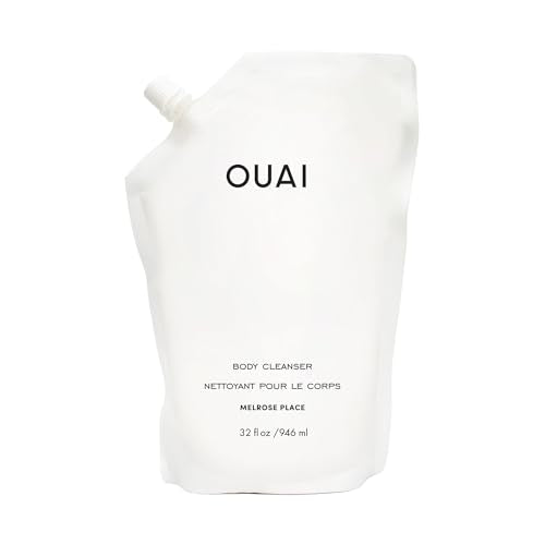 OUAI Body Cleanser Refill, Melrose Place - Foaming Body Wash with Jojoba Oil and Rosehip Oil to Hydrate, Nurture, Balance, Soften Skin - Paraben, Phthalate and Sulfate Free Skin Care (32 Fl Oz)